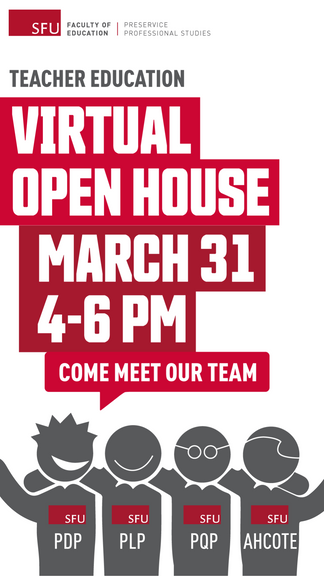 teacher education virtual open house banner